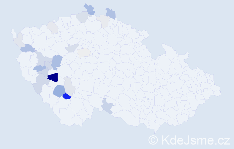 Příjmení: 'Ceplecha', počet výskytů 54 v celé ČR