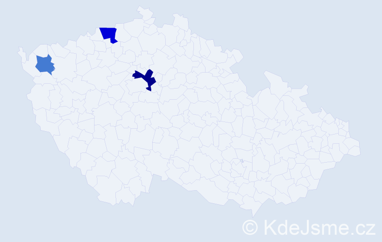 Příjmení: 'Smyth', počet výskytů 5 v celé ČR