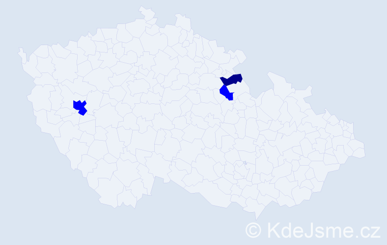 Příjmení: 'Kirschlager', počet výskytů 4 v celé ČR