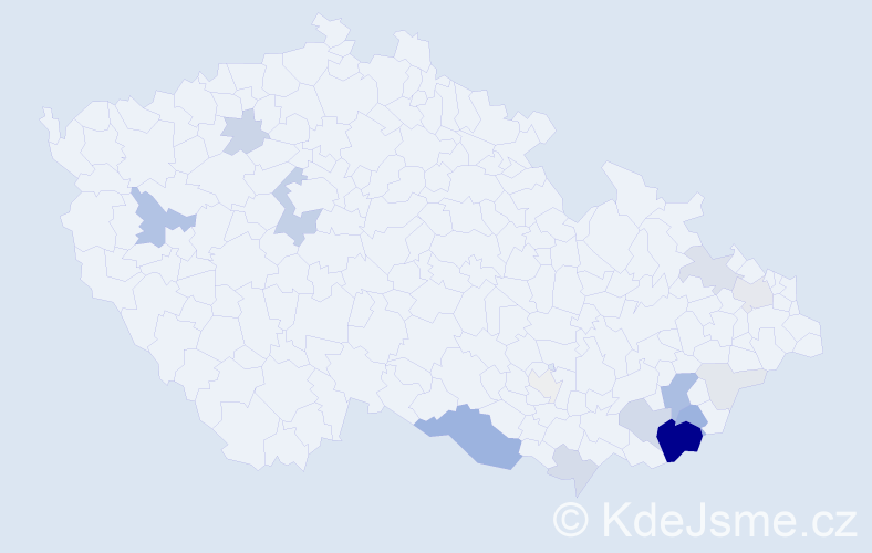 Příjmení: 'Fojtách', počet výskytů 72 v celé ČR