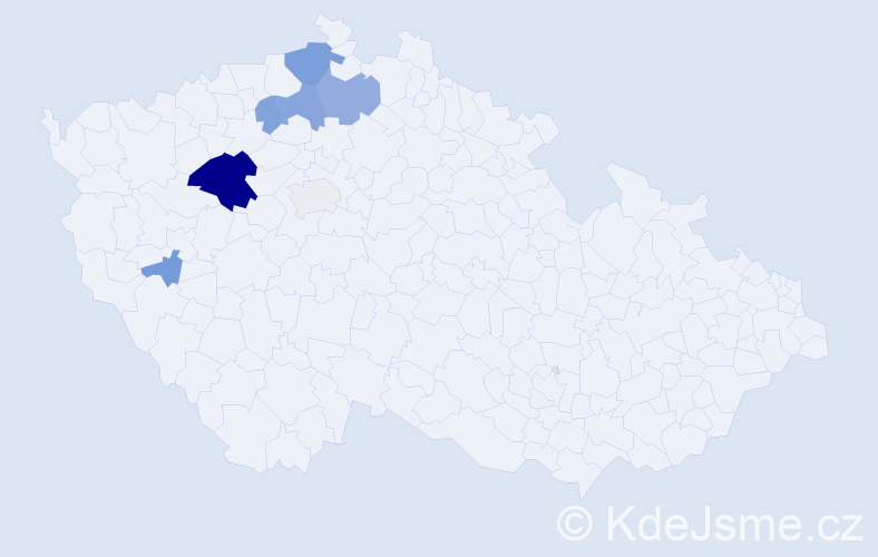 Příjmení: 'Divišovský', počet výskytů 18 v celé ČR