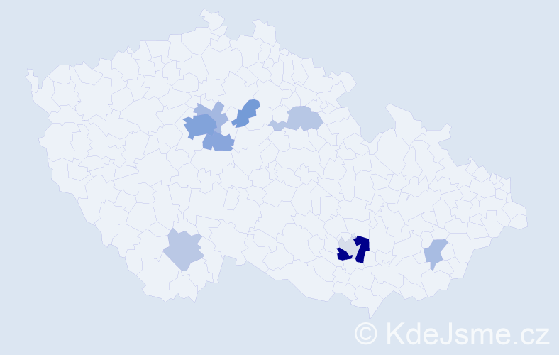 Příjmení: 'Andriyiv', počet výskytů 26 v celé ČR