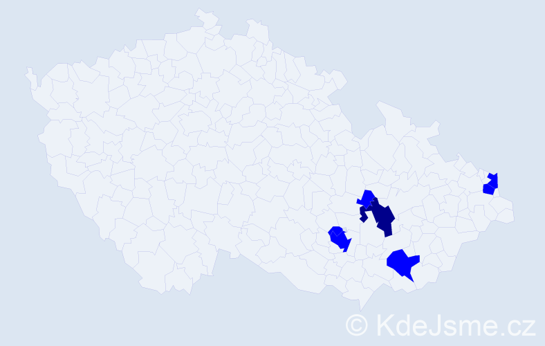 Příjmení: 'Vainlichová', počet výskytů 8 v celé ČR