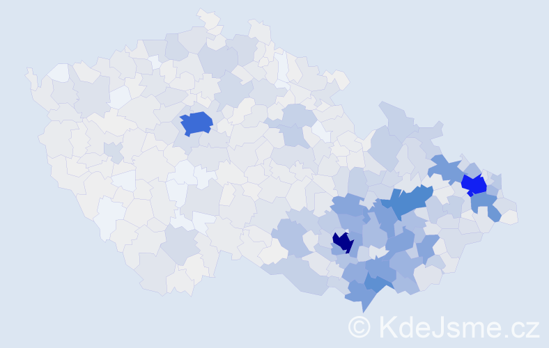 Příjmení: 'Konečná', počet výskytů 6974 v celé ČR