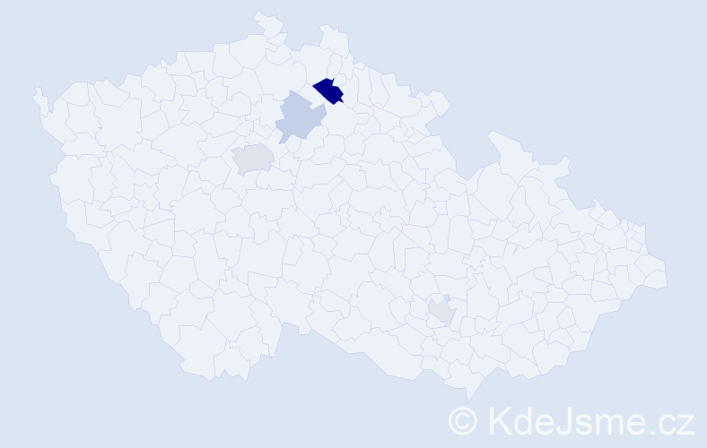 Příjmení: 'Bazhiv', počet výskytů 9 v celé ČR