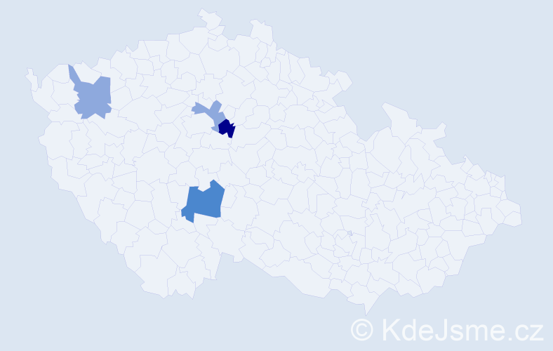 Příjmení: 'Pušbauer', počet výskytů 9 v celé ČR