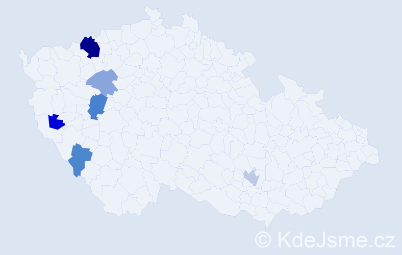 Příjmení: 'Ringlerová', počet výskytů 13 v celé ČR