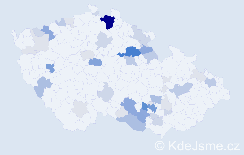 Příjmení: 'Čiháčková', počet výskytů 168 v celé ČR