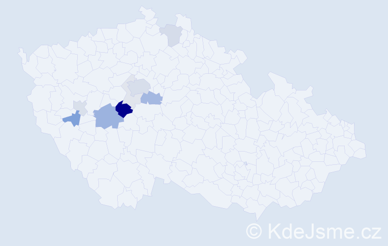 Příjmení: 'Kosan', počet výskytů 33 v celé ČR