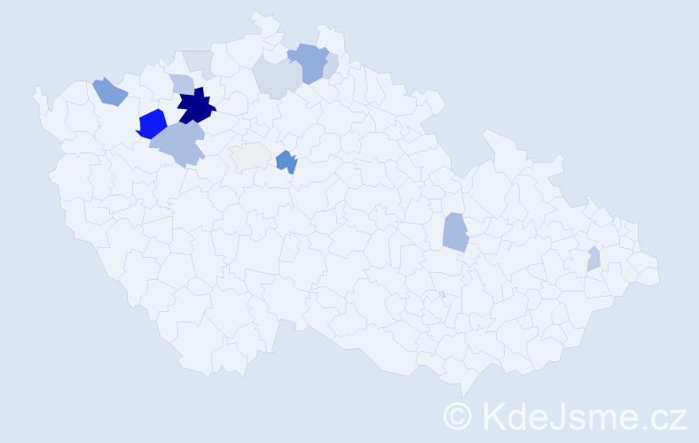 Příjmení: 'Klognerová', počet výskytů 33 v celé ČR