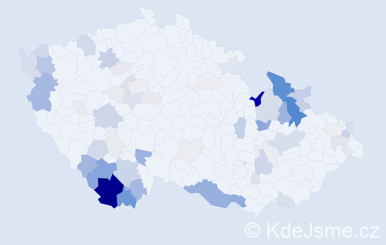 Příjmení: 'Kutláková', počet výskytů 256 v celé ČR
