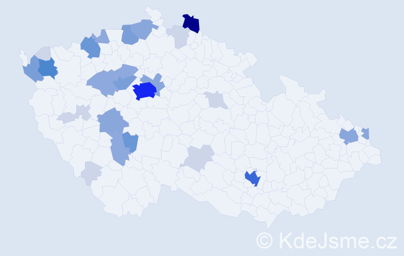 Příjmení: 'Himmelová', počet výskytů 91 v celé ČR