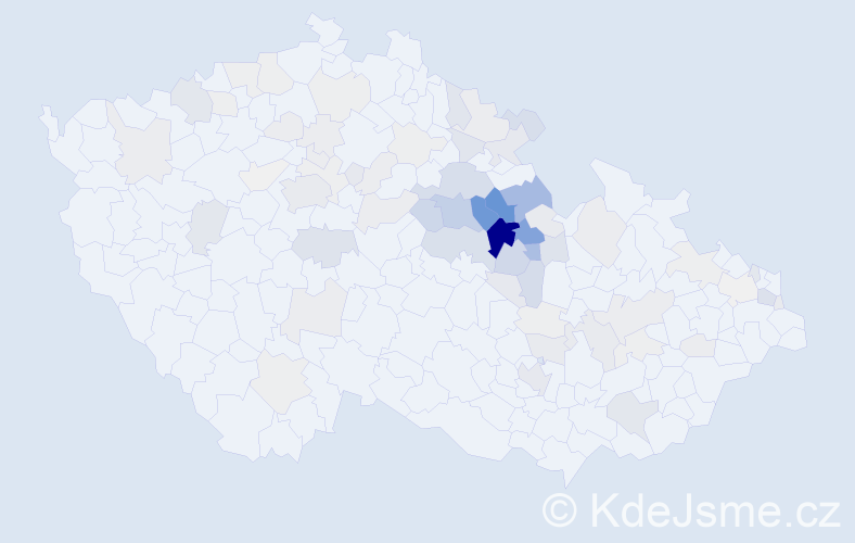 Příjmení: 'Bezdíček', počet výskytů 314 v celé ČR