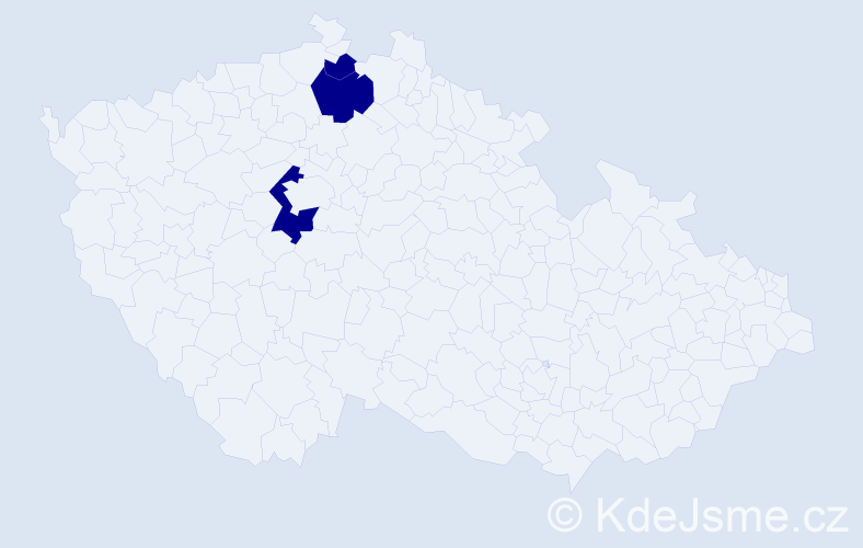 Příjmení: 'Tretel', počet výskytů 3 v celé ČR