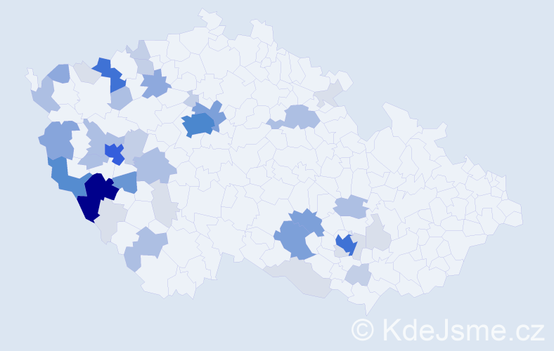 Příjmení: 'Kotlanová', počet výskytů 160 v celé ČR