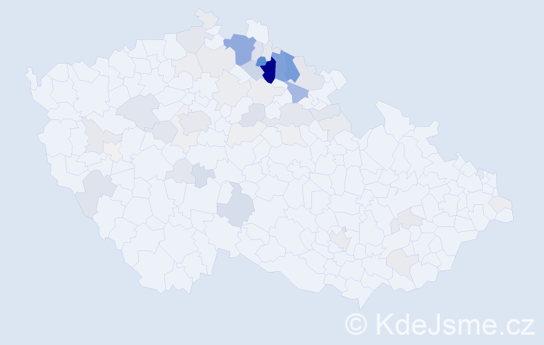 Příjmení: 'Chlumová', počet výskytů 206 v celé ČR