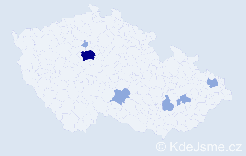 Příjmení: 'Plesca', počet výskytů 12 v celé ČR