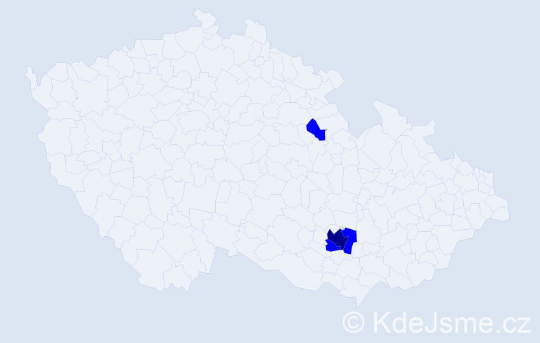 Příjmení: 'Mošat', počet výskytů 4 v celé ČR