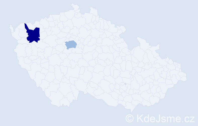 Příjmení: 'Toka', počet výskytů 5 v celé ČR