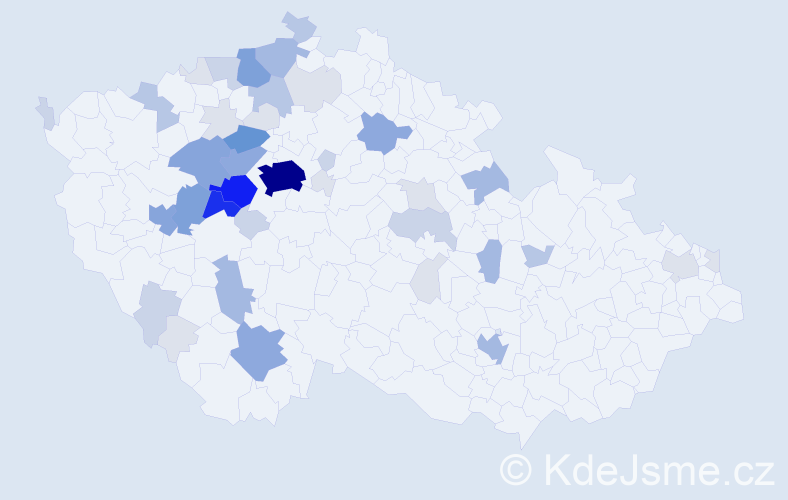 Příjmení: 'Anýž', počet výskytů 168 v celé ČR