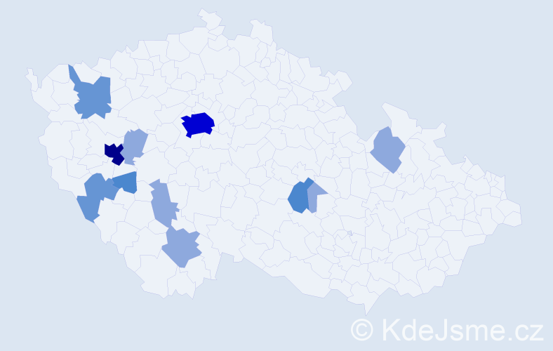 Příjmení: 'Apolínová', počet výskytů 34 v celé ČR