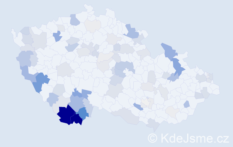 Příjmení: 'Gondeková', počet výskytů 278 v celé ČR