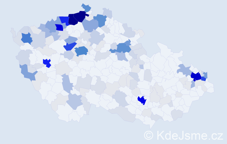 Příjmení: 'Gažiová', počet výskytů 662 v celé ČR