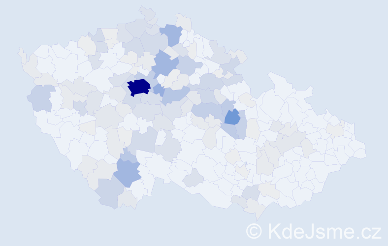 Příjmení: 'Vomáčková', počet výskytů 617 v celé ČR