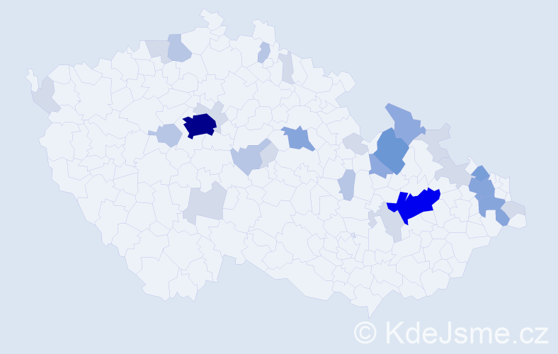 Příjmení: 'Brix', počet výskytů 81 v celé ČR