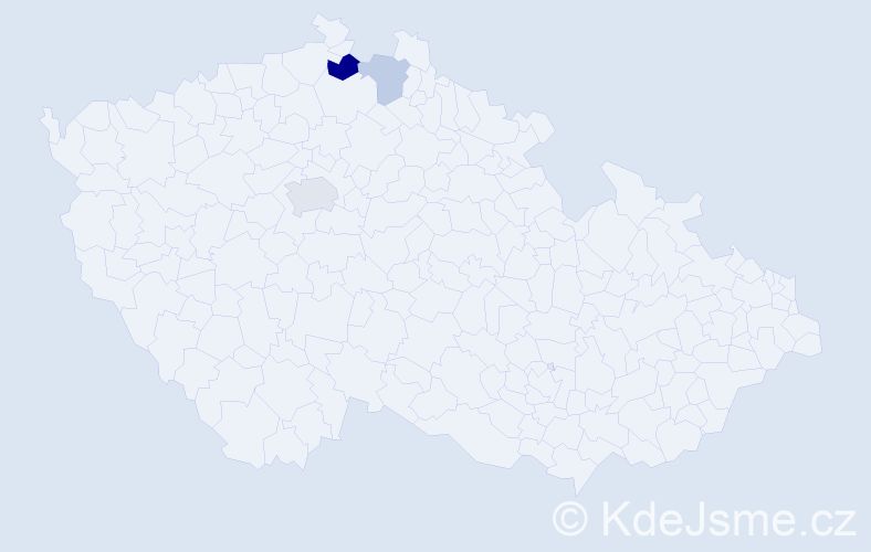 Příjmení: 'Čangel', počet výskytů 11 v celé ČR