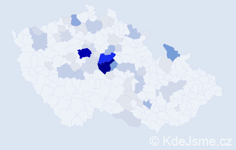 Příjmení: 'Šibrava', počet výskytů 187 v celé ČR