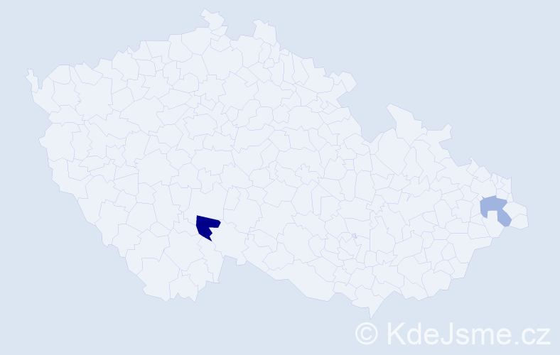 Příjmení: 'Langridge', počet výskytů 5 v celé ČR