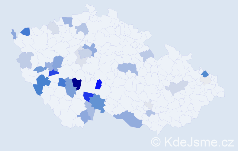 Příjmení: 'Kreuzerová', počet výskytů 94 v celé ČR
