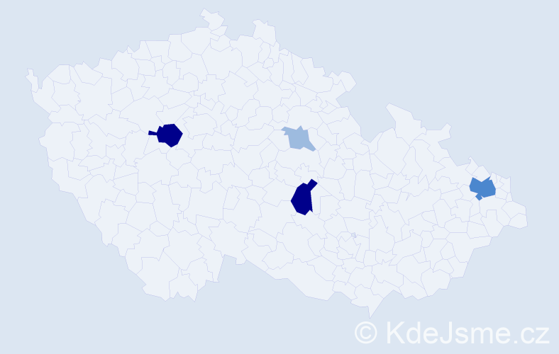 Příjmení: 'Mittigová', počet výskytů 11 v celé ČR
