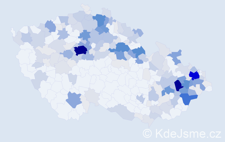 Příjmení: 'Frydrych', počet výskytů 863 v celé ČR