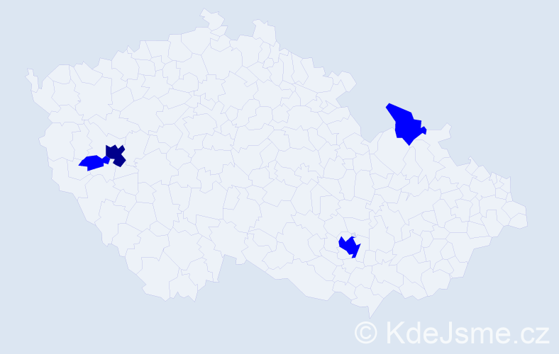 Příjmení: 'Galdun', počet výskytů 5 v celé ČR