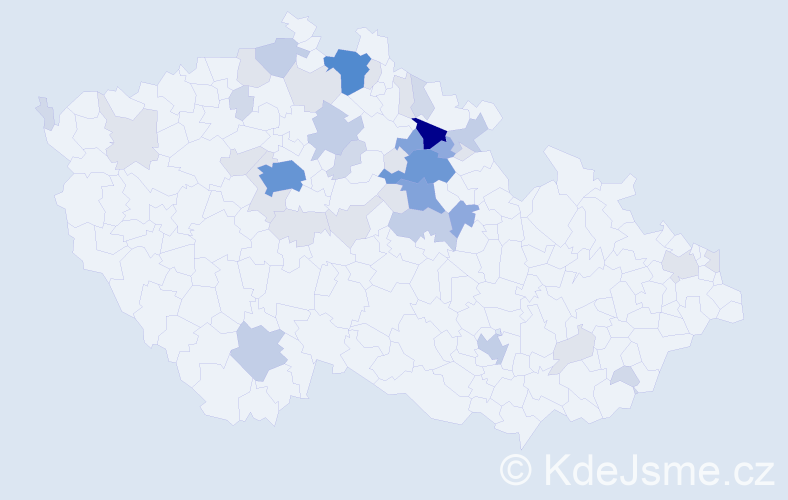 Příjmení: 'Haková', počet výskytů 141 v celé ČR