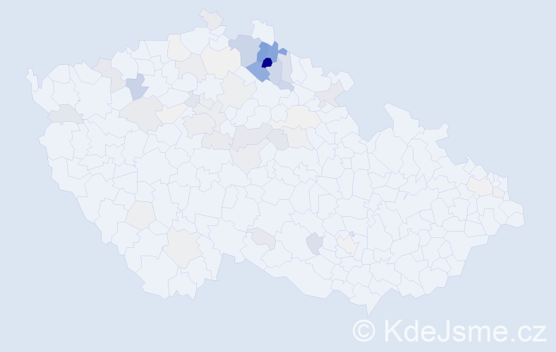 Příjmení: 'Hujer', počet výskytů 245 v celé ČR