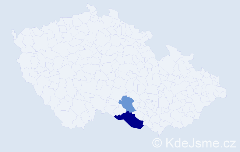 Příjmení: 'Birošš', počet výskytů 4 v celé ČR