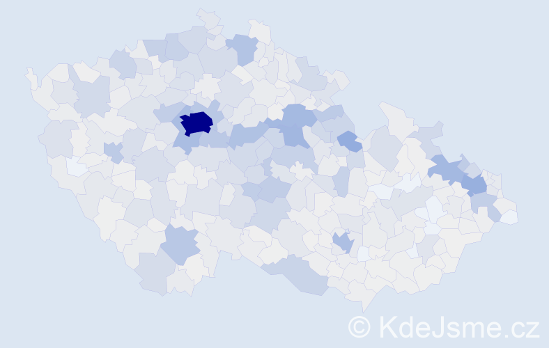 Příjmení: 'Moravec', počet výskytů 5865 v celé ČR