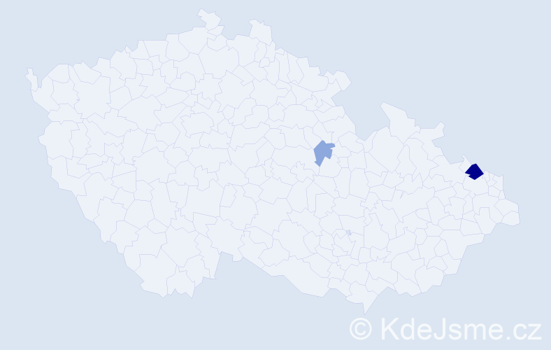 Příjmení: 'Kukuruc', počet výskytů 7 v celé ČR