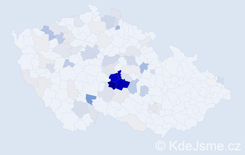 Příjmení: 'Kopicová', počet výskytů 261 v celé ČR