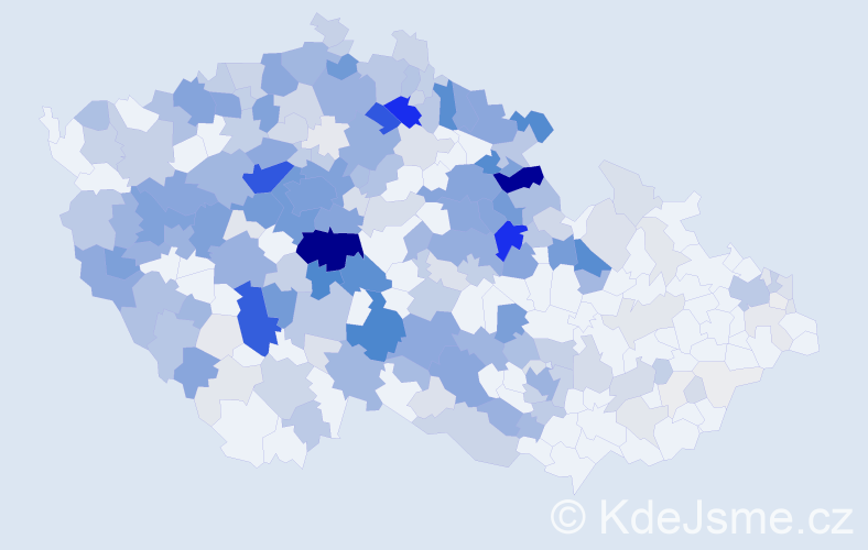 Příjmení: 'Hašek', počet výskytů 1259 v celé ČR