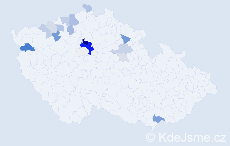 Příjmení: 'Babovák', počet výskytů 46 v celé ČR