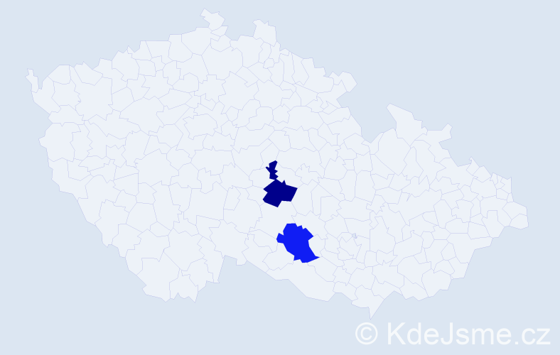 Příjmení: 'Kiescher', počet výskytů 2 v celé ČR