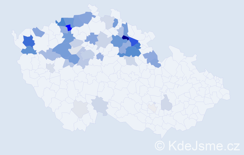 Příjmení: 'Tarantová', počet výskytů 153 v celé ČR