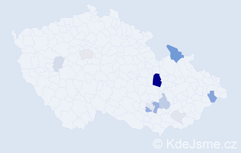 Příjmení: 'Bernreiterová', počet výskytů 33 v celé ČR