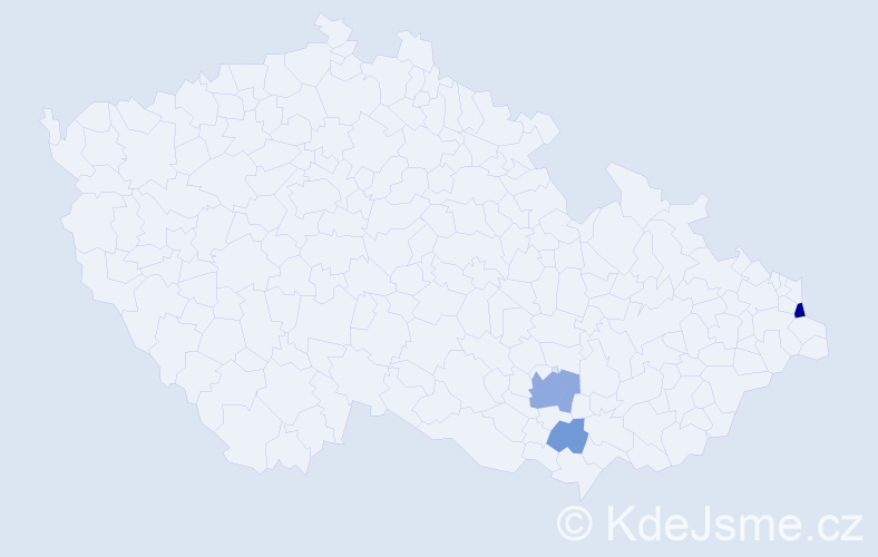Příjmení: 'Lempartová', počet výskytů 10 v celé ČR