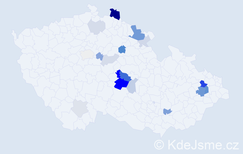 Příjmení: 'Ficbauerová', počet výskytů 46 v celé ČR