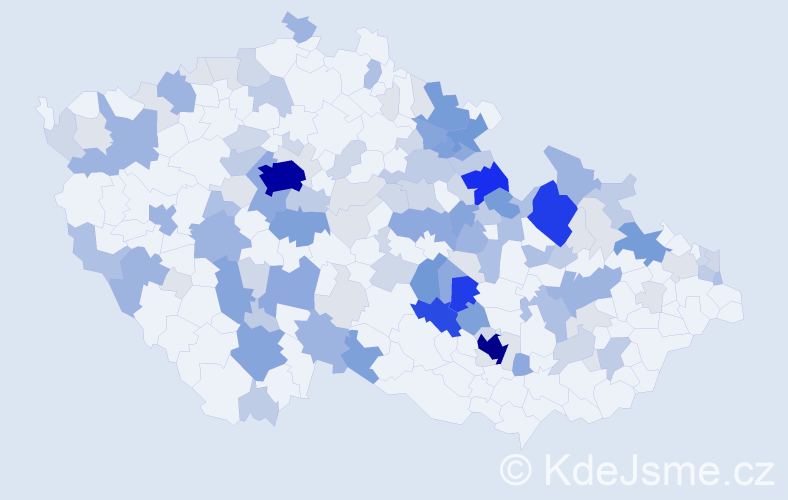 Příjmení: 'Koukolová', počet výskytů 459 v celé ČR